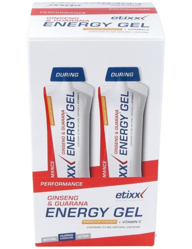 Etixx Ginseng & Guarana Energy Gel Maracuja 12X40G