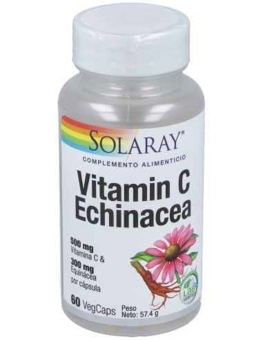 Vitamina C 500Mg + Echinacea 300Mg. 60Cap.