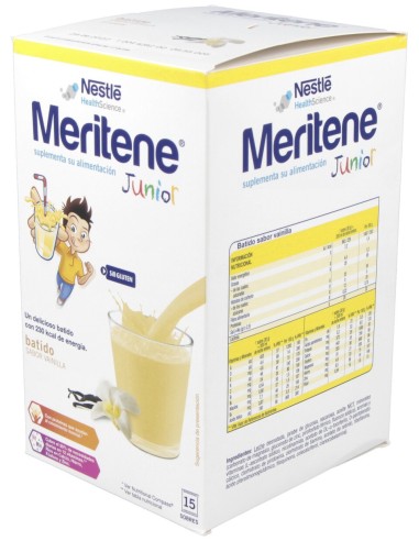 Meritene Junior Batidos Sabor Vainilla 15 Sobres