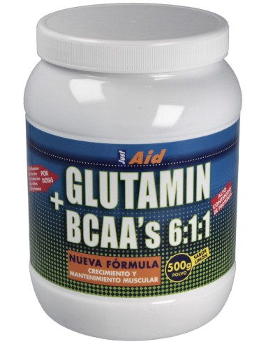 Glutamin + Bcaa Sabor Limon 500Gr.