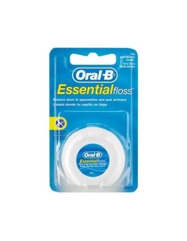 Oral-B Essential Floss Seda Dental Con Cera Menta 50M 1Ud
