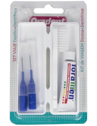 Foradent Set De Viaje Estuche + Dentífrico 5Ml + 2 Interdentales