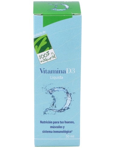 100% Natural Vitamina D3 Líquida 50Ml