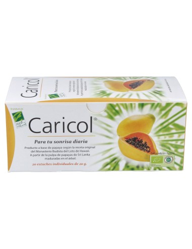 100% Natural Caricol Digestivo 20 Estuches Individuales