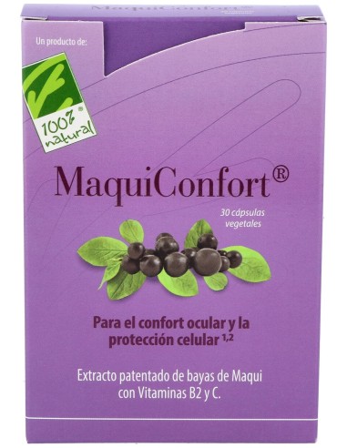 100% Natural Maquiconfort 30 Cápsulas Vegetales