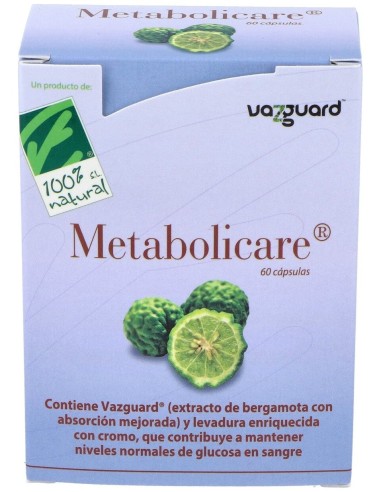 100% Natural Metabolicare 60Caps