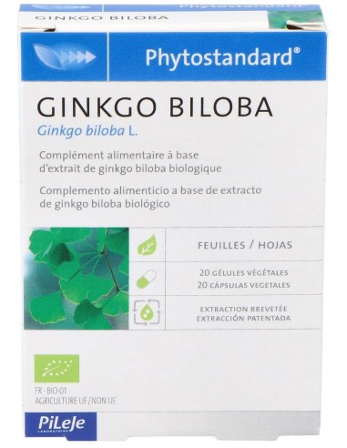 Pileje Phytostandard Gingko 20 Capsulas