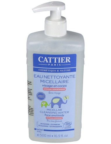 Agua Limpiadora Micelar Cara Y Cuerpo Bebe 500Ml.