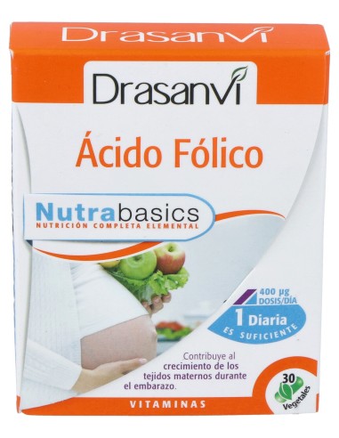 Drasanvi Acido Folico Nutrabasics 30 Cap