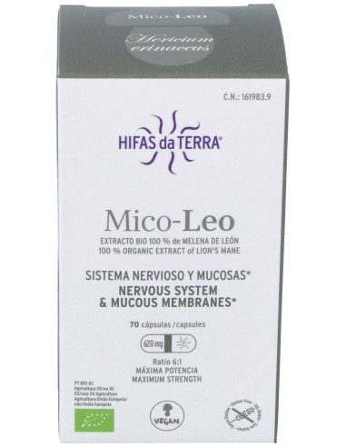 Hifas Da Terra Mico-Leo Extracto De Melena De Leon 70 Perlas