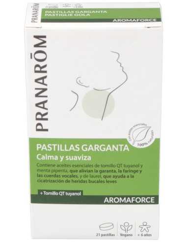 Aromaforce Pastilles Apaisantes Adoucit & Apaise La Gorge 21 Pastilles