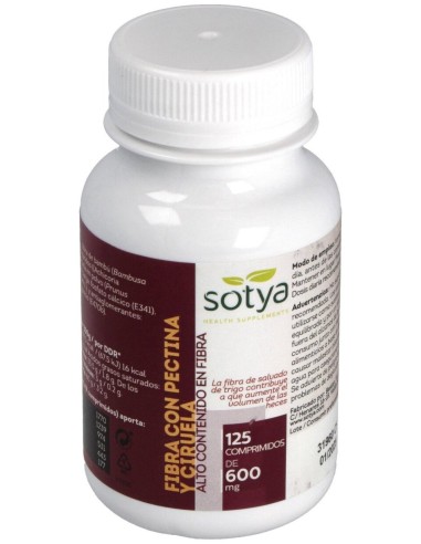 Sotya Fibra Con Ciruela Y Pectina 600Mg 125Comp