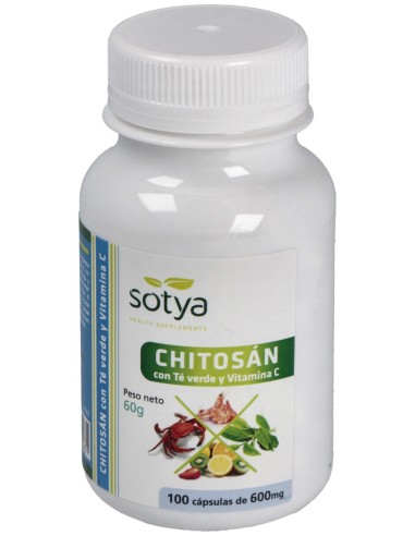 Sotya Chitosán + Té Verde + Vitamina C 600Mg 100Cáps