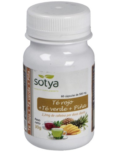 Sotya Té Rojo + Té Verde + Piña 500Mg 60Cáps