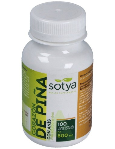 Sotya Corazón De Piña 600Mg 100Comp Masticables