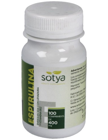 Sotya Espirulina 400Mg 100Comp