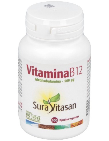 Vitamina B12 (Metilcobalamina) 500Mcg. 100Cap.