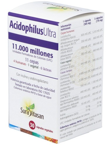 Sura Vitasan Acidophilus Ultra 30 Cápsulas