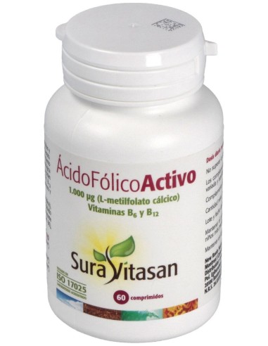 Sura Vitasan Ácido Fólico Activo 60Caps