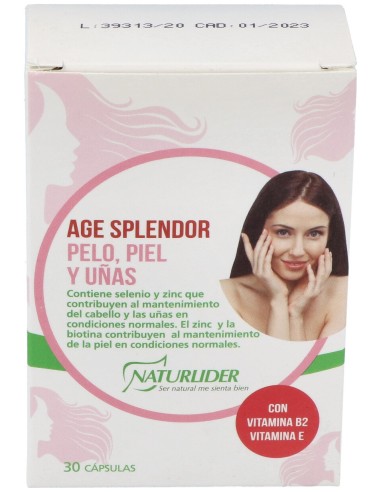 Naturlíder Age Splendor Pelo_ Piel Y Uñas 30Cáps