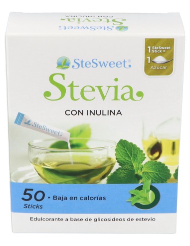 Stesweet Stevia Con Inulina 50 Sticks