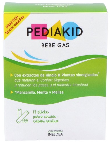 Pediakid Bebe Gases Biberon 12Sticks