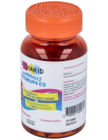 Pediakid Gominolas Vitamina D3 60Gominolas