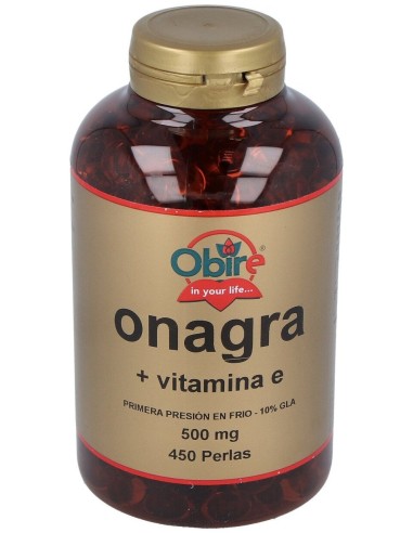 Obire Aceite De Onagra + Vit E 500Mg 450 Perlas