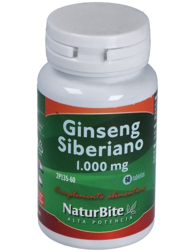 Naturbite Ginseng Siberiano 1.000Mg 60Tab