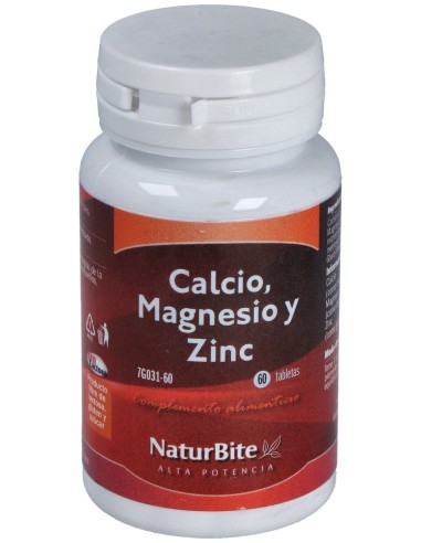 Naturbite Calcium Magnesium Zinc 1450Mg 60Comp