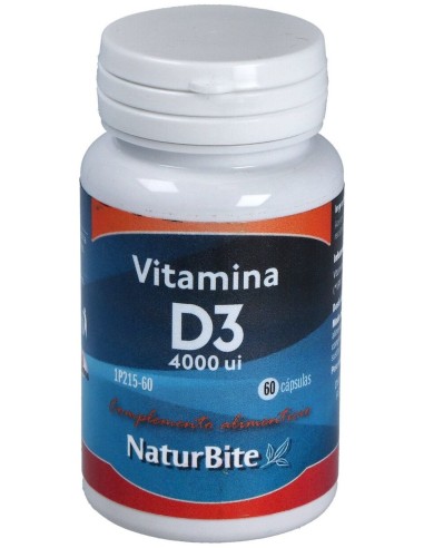 Naturbite Vitamina D3 4000 Ui 60Caps
