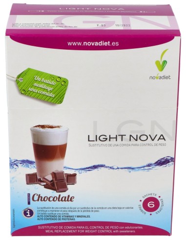 Light Nova Sustitutivo De Una Comida Control Peso Sabor Chocolat