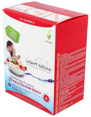 Light Nova Porridge Fresa - Novadiet - 6 Sobres