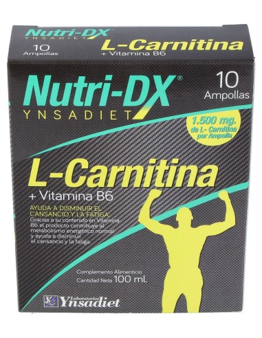 Nutri-Dx L-Carnitina +Vitamina B6 10 Ampollas
