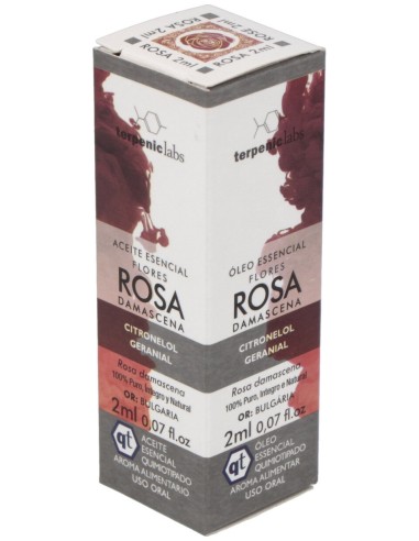 Rosa Damascena Aceite Esencial Alimentario 2Ml.