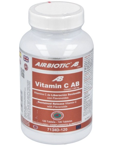 Airbiotic Vit C Ab Complex 1.000 Mg Lib. Sostenida 120 Tabletas