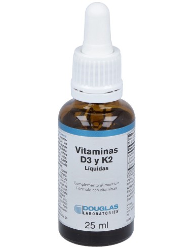 Vitaminas D3 + K2 Liquidas 25Ml. - Douglas Laboratories