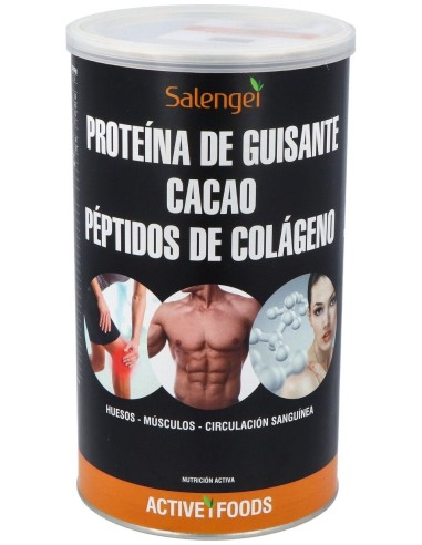 Active Foods Proteína Guisante Cacao Y Colágeno 500G
