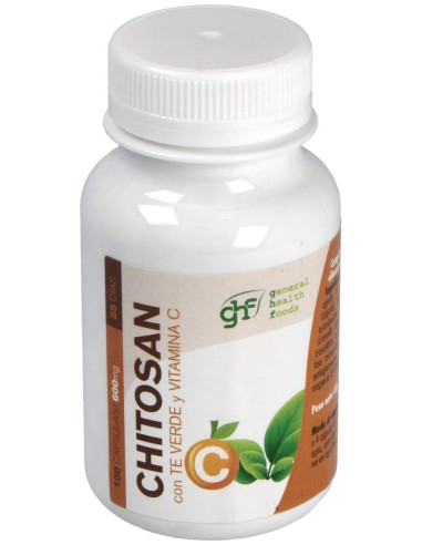 Ghf Chitosán + Té Verde + Vitamina C 600Mg 100Cáps
