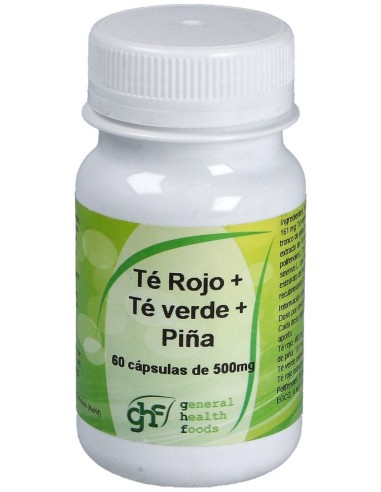 Ghf Té Verde + Té Rojo + Piña 500Mg 60Cáps