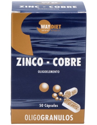 Waydiet Natural Products Zinc-Cobre Oligogranulos 50Caps
