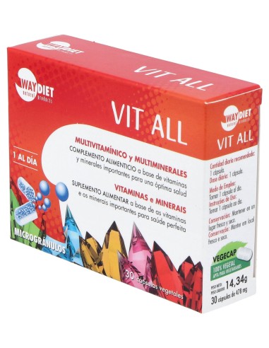 Vit All Multivit Y Multimin 30Caps. Microgranulos