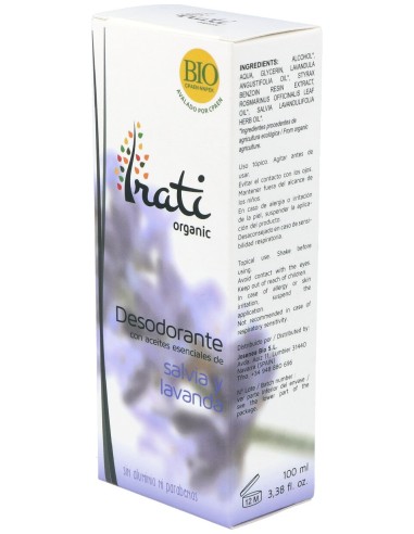 Irati Organic Desodorante De Salvia Y Lavanda Bio 100Ml