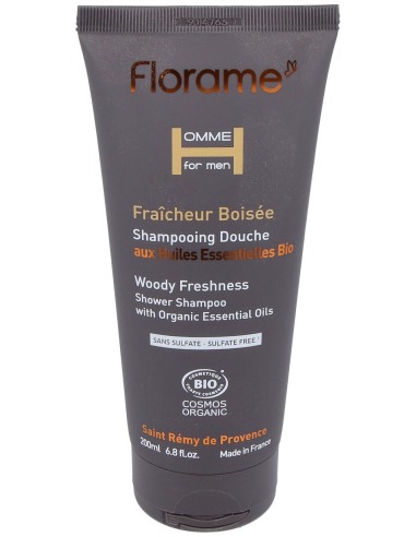 Florame Homme Shampooing Douche Fraîcheur Boisée 200Ml