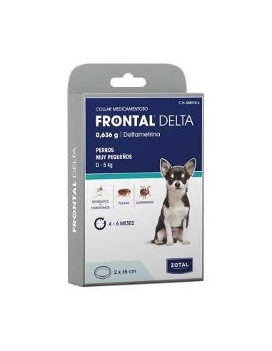 Frontal Delta Collar Antiparasitario Perro 35Cm