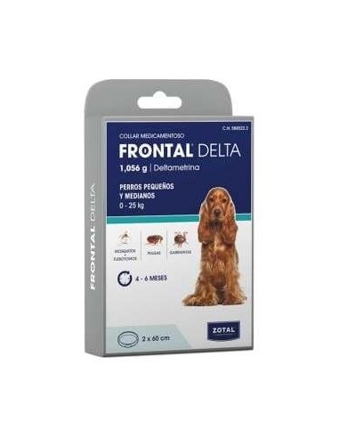 Frontal Delta Collar Antiparasitario Perro 60Cm