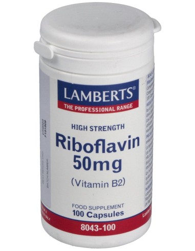 Vitamina B-2 50 Mg.(Riboflavina) 100 Cap.