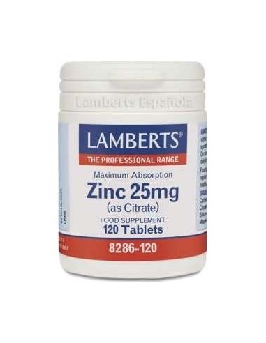 Lamberts Zinc 25 Mg 120 Comprimidos