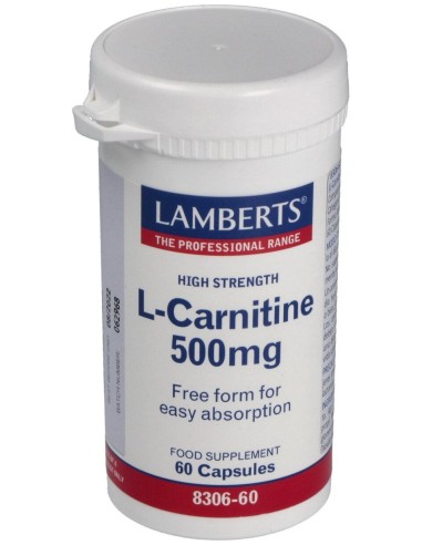 Lamberts L-Carnitina 500 Mg 60 Cápsulas
