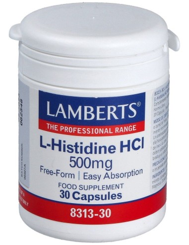 Lamberts L-Histidina Hci 500Mg 30Caps